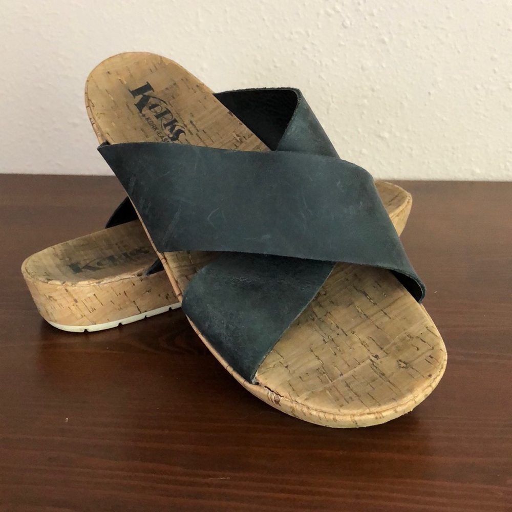 Kork-Ease womens size 10 slide on sandals